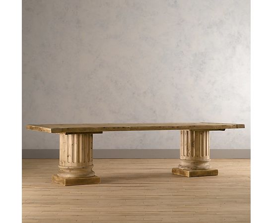 Restoration Hardware Salvaged Wood Architectural Column Extension Dining Tables, фото 1