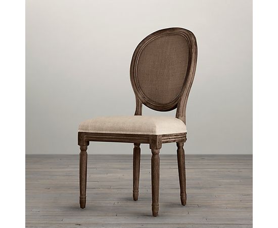 Restoration Hardware Vintage French Cane Back Round Upholstered Side Chair, фото 2