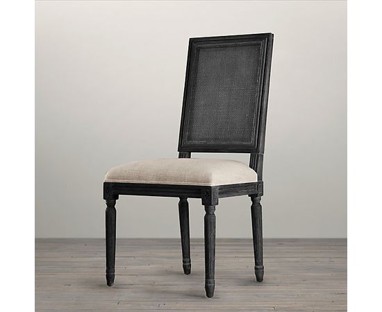 Restoration Hardware Vintage French Cane Back Square Upholstered Side Chair, фото 3