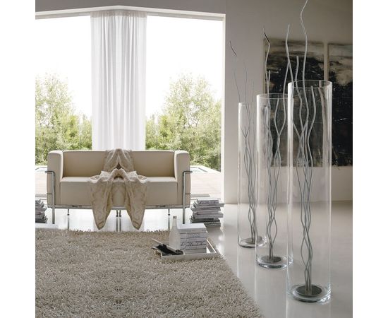 Декоративный элемент Adriani &amp; Rossi Glass vase with one metal chromed sculpture, фото 1