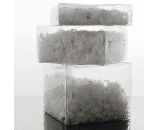 Набор из 3 коробок Adriani &amp; Rossi Set 3 transparent boxes with feathers, фото 1