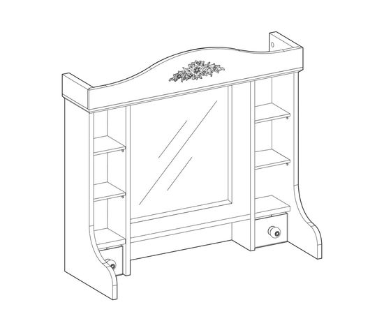 Зеркало с полками CILEK Flora 20.01.1202.00, фото 3