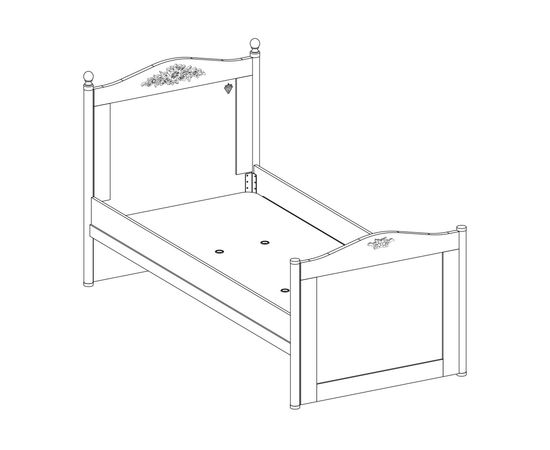 Кровать односпальная CILEK Flora 20.01.1321.00, фото 5