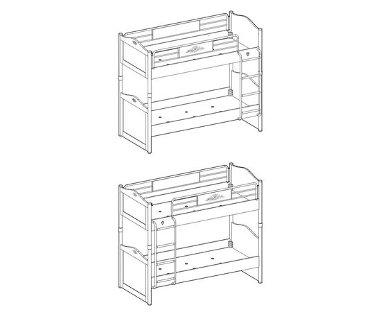 Двухъярусная кровать CILEK Flora 20.01.1401.01, фото 4