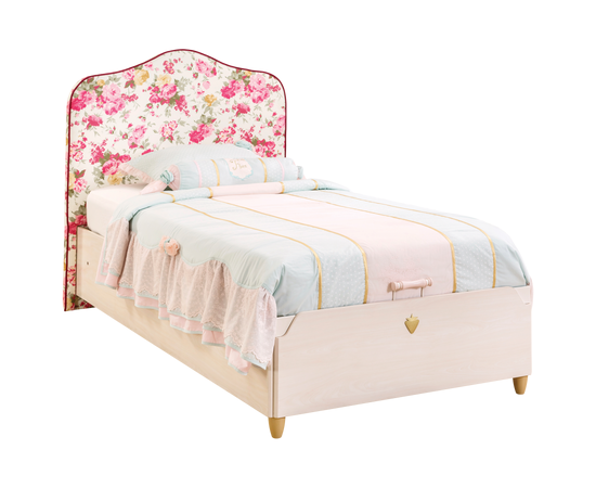 Кровать односпальная CILEK Flora Fabric Headed Bed With Base, фото 1