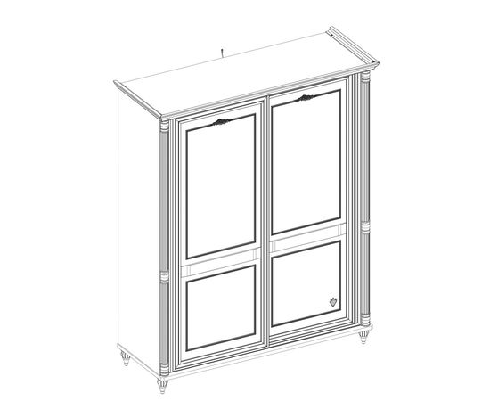 Шкаф CILEK большой с раздвижными дверцами Romantic 20.21.1003.00, фото 2