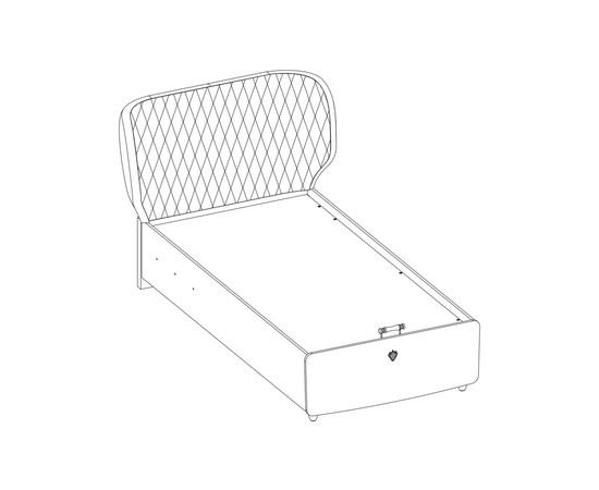 Кровать CILEK Lofter Bedbase (100x200 Cm), фото 4