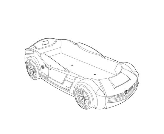 Детская кровать в виде машины CILEK Champion Racer Biturbo Carbed, фото 6