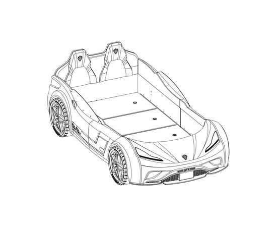 Детская кровать в виде машины CILEK Champion Racer Gts Carbed, фото 14
