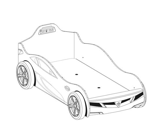 Детская кровать в виде машины CILEK Champion Racer Coupe, фото 7