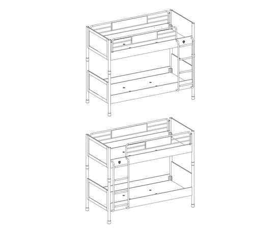 Кровать односпальная CILEK Royal двухъярусая (90x200 Cm), фото 3