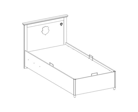 Кровать односпальная CILEK Royal с базой (90x190 Cm), фото 4