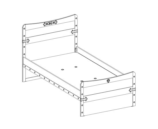Кровать детская CILEK Pirate (Xl-120x200 Cm), фото 3