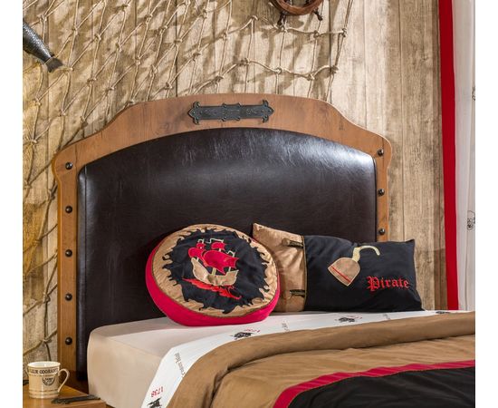 Кровать детская CILEK Pirate с кожаным изголовьем и базой, фото 3