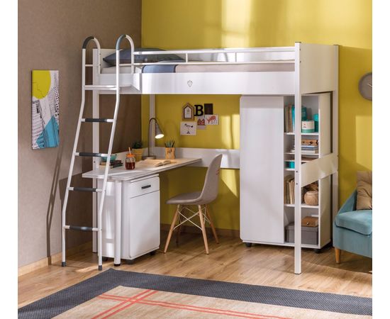 Кровать + письменный стол CILEK White (90x190 Cm), фото 2