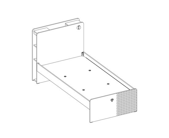 Кровать односпальная CILEK Black (100x200 Cm), фото 5