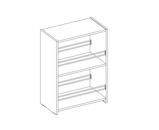 Шкаф CILEK Black Bookcase 20.58.1502.00, фото 3