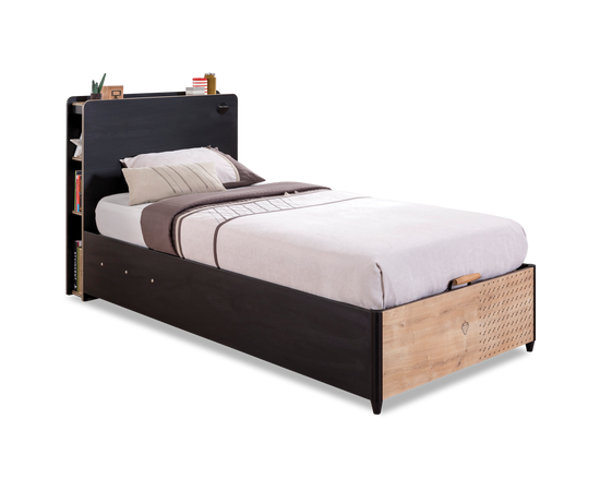 Кровать односпальная с базой CILEK Black (100x200 Cm), фото 1