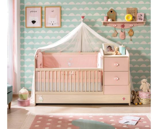 Детская кроватка CILEK Baby Girl Convertible Baby Bed (75x160), фото 2