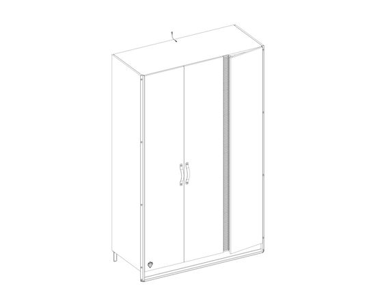 Гардероб CILEK Dark Metal Large, фото 4