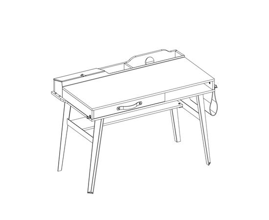Письменный стол CILEK Dark Metal Small Study Desk, фото 9