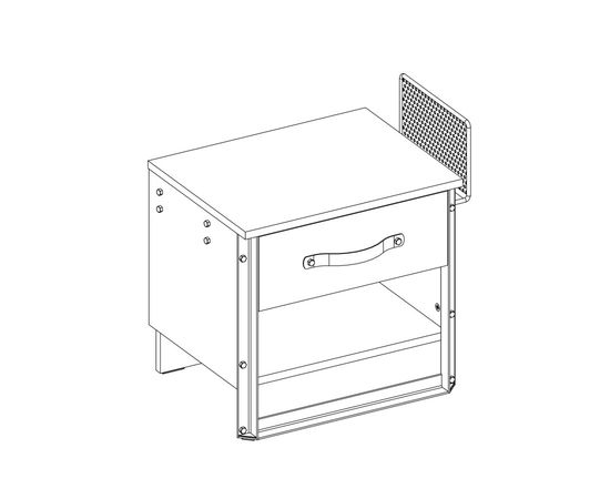 Прикроватная тумбочка CILEK Dark Metal, фото 4