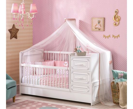 Детская кроватка CILEK Selena St Convertible Baby Bed, фото 2