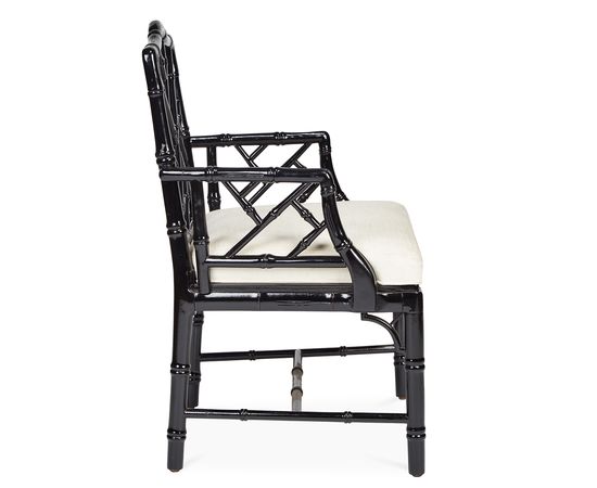 Стул с подлокотниками Jonathan Adler Black Chippendale Arm Chair, фото 3