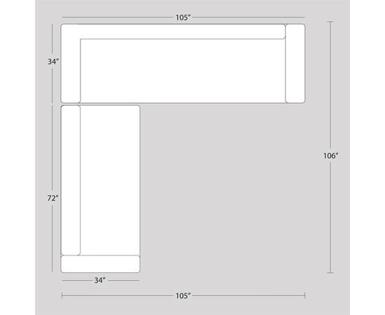 Диван модульный Jonathan Adler Lampert Sectional Left Arm Facing, фото 2
