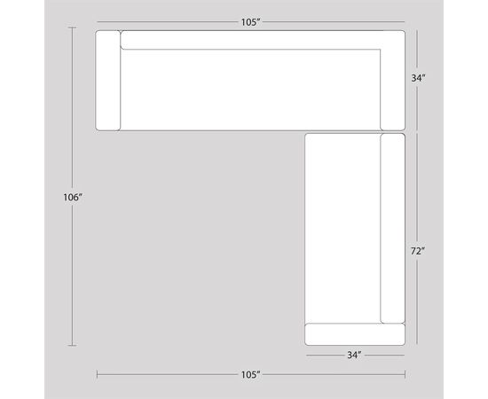 Диван модульный Jonathan Adler Lampert Sectional Left Arm Facing, фото 3