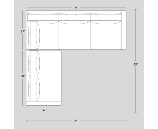 Диван модульный Jonathan Adler Topanga Sectional Right Arm Facing, фото 4