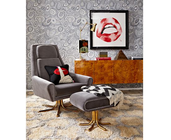 Пуф Jonathan Adler Ultra Swivel Ottoman, фото 4
