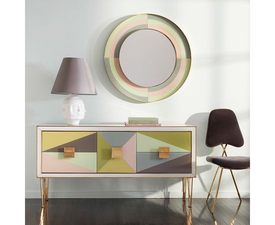 Зеркало Jonathan Adler Harlequin Round Mirror, фото 2