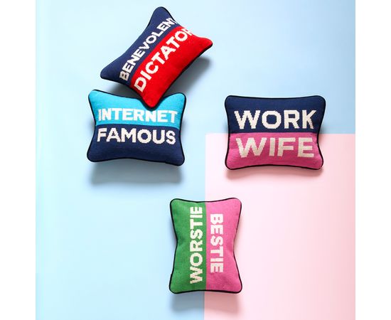 Подушка Jonathan Adler Work Wife Needlepoint Pillow, фото 6