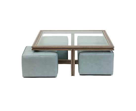 Журнальный столик James Duncan Benjamin Table with Ottomans, фото 1