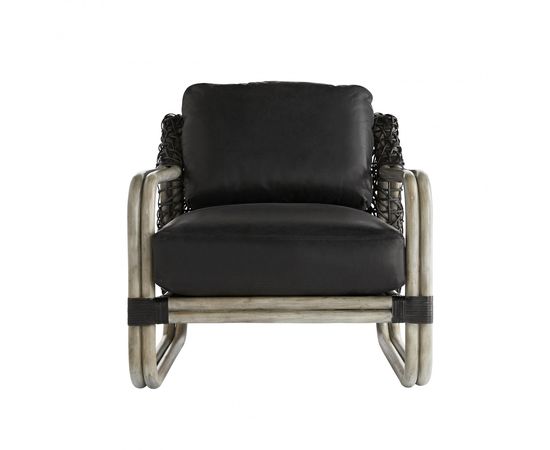 Кресло Arteriors Tara Lounge Chair Noir Leather, фото 2