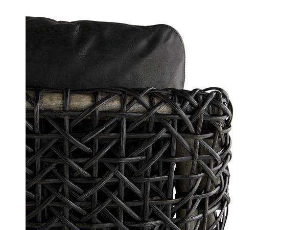 Кресло Arteriors Tara Lounge Chair Noir Leather, фото 6