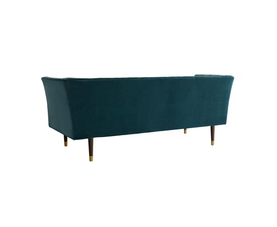 Диван Arteriors Christophe Sofa Peacock Velvet Dark Walnut, фото 4