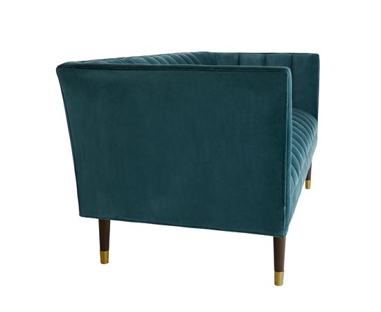 Диван Arteriors Christophe Sofa Peacock Velvet Dark Walnut, фото 5