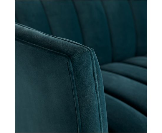 Диван Arteriors Christophe Sofa Peacock Velvet Dark Walnut, фото 6