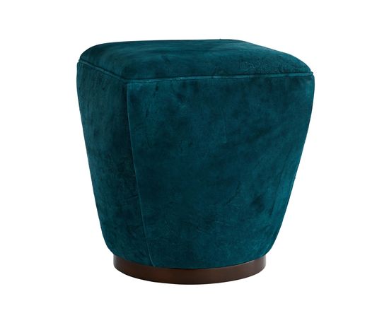 Пуф Arteriors Theo Ottoman Peacock Distressed Leather Dark Walnu, фото 1