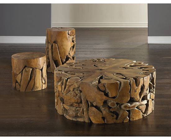 Кофейный столик Phillips Collection Teak Slice Coffee Table, Round, фото 2