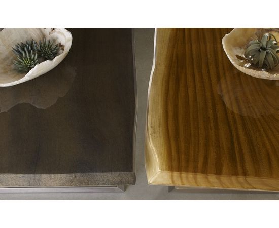 Обеденный стол Phillips Collection Captured Edge Dining Table, Grey Stone w/ Stainless Steel Legs, фото 2