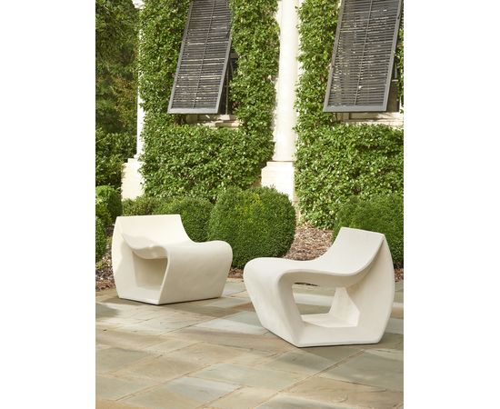 Кресло Phillips Collection Cast Smooth Chair, White Stone, фото 4