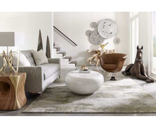 Кресло Phillips Collection Autumn Chair, Quilted Cognac, Trumpet Swivel Base, фото 3