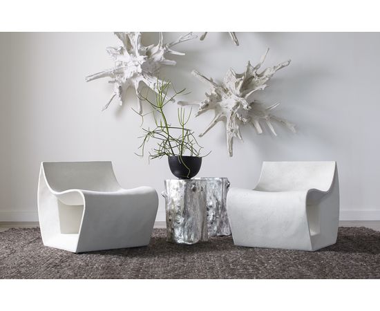 Кресло Phillips Collection Cast Smooth Chair, White Stone, фото 2