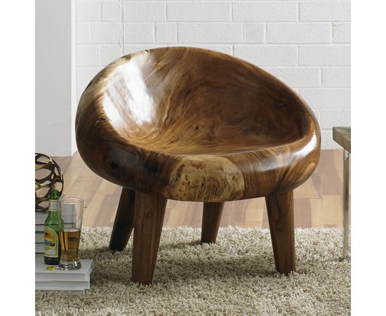 Стул Phillips Collection Chamcha Wood River Stone Chair, Assorted, фото 3