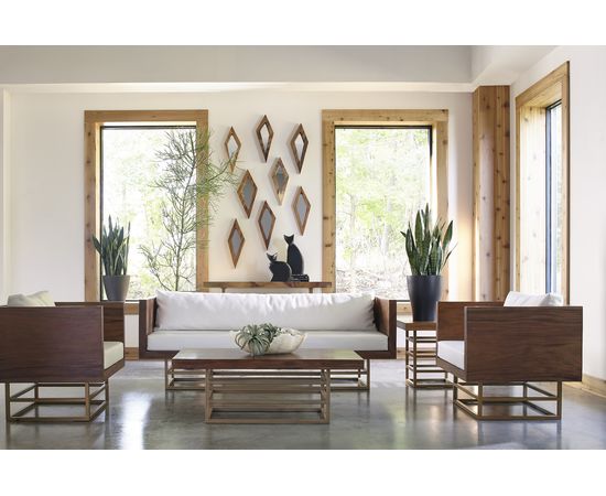 Диван Phillips Collection Ladder Sofa, Suar Wood, Grey/Silver Finish, фото 2