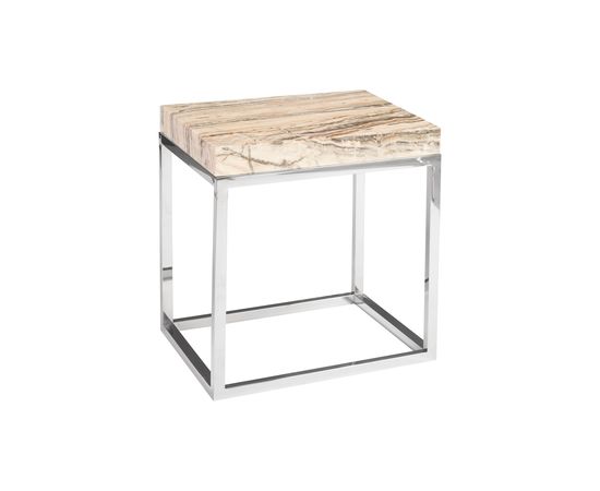 Приставной столик Phillips Collection Onyx Side Table, Stainless Steel Base, фото 2