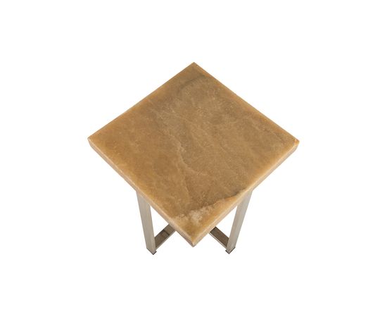Приставной столик Phillips Collection Onyx Accent Table, Stainless Legs, Square, фото 2